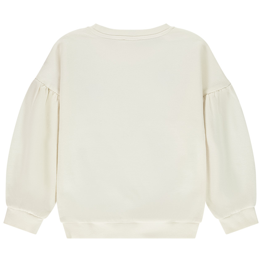 Sweat oversize à patchs bouclettes fleurs pour fille 