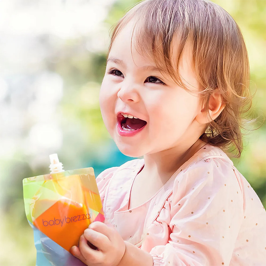 Lot de 10 gourdes réemployables multicolores 