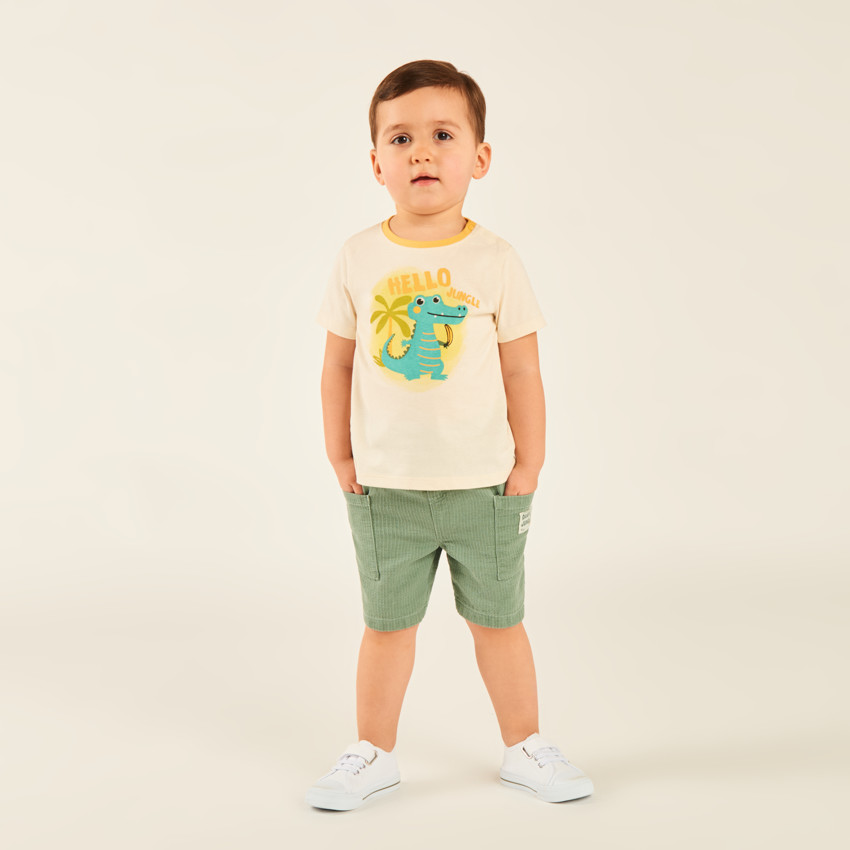 T-shirt manches courtes print crocodile pour bébé garçon  