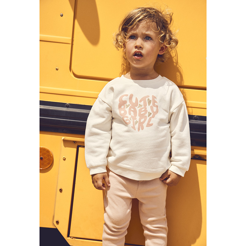 Calecon effet cotele a boutons pour bebe fille