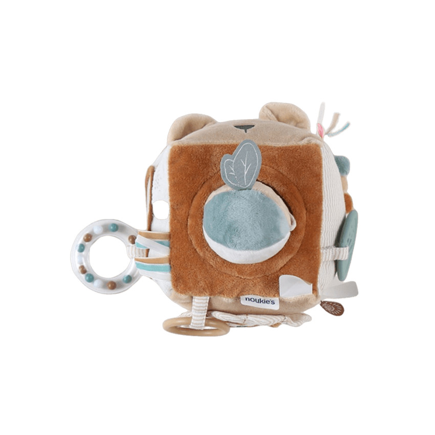 Cube d'activités 1er âge en veloudoux - Babou & Kendi 