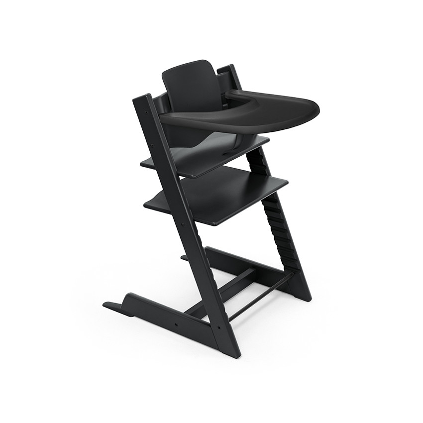 Chaise évolutive Tripp Trapp + Baby set et plateau - Noir 