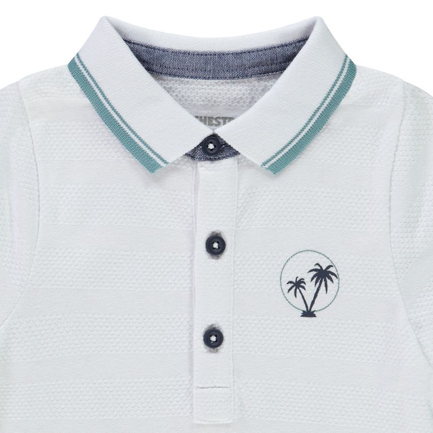 Polo manches courtes print fantaisie pour bébé garçon 
