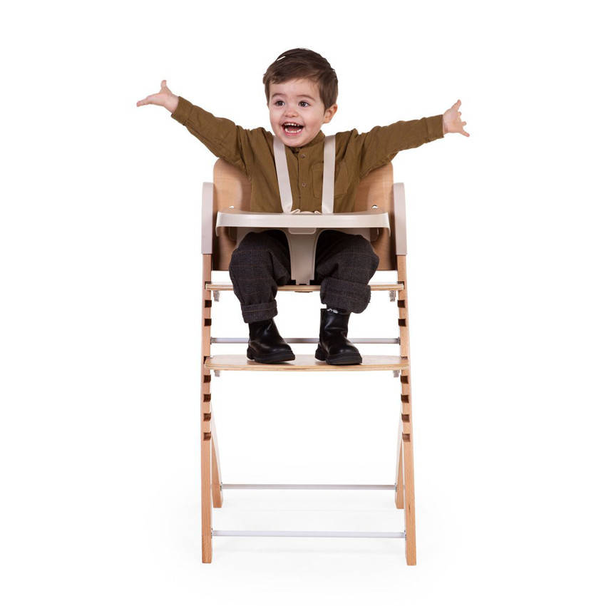 Chaise-haute évolutive Evosit coloris bois naturel/beige - Bois (Childhome) - Image 3