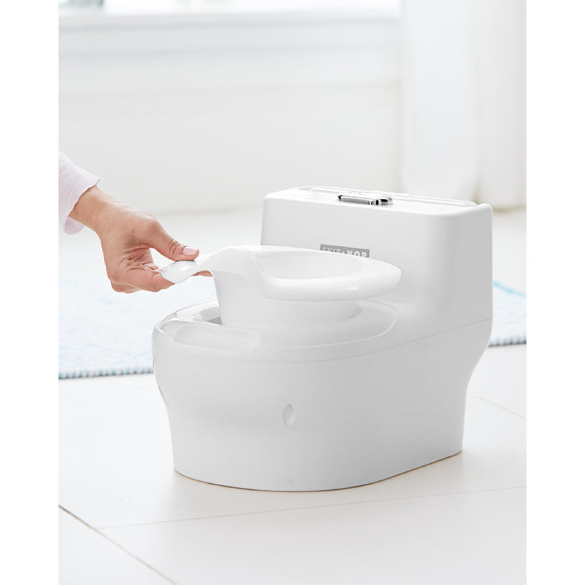 Wakects Pot Bébé Toilette de Voyage Portable Design Amusant pour Enfant  Musical Siège de Pot Toilette avec Poignée Antidérapant