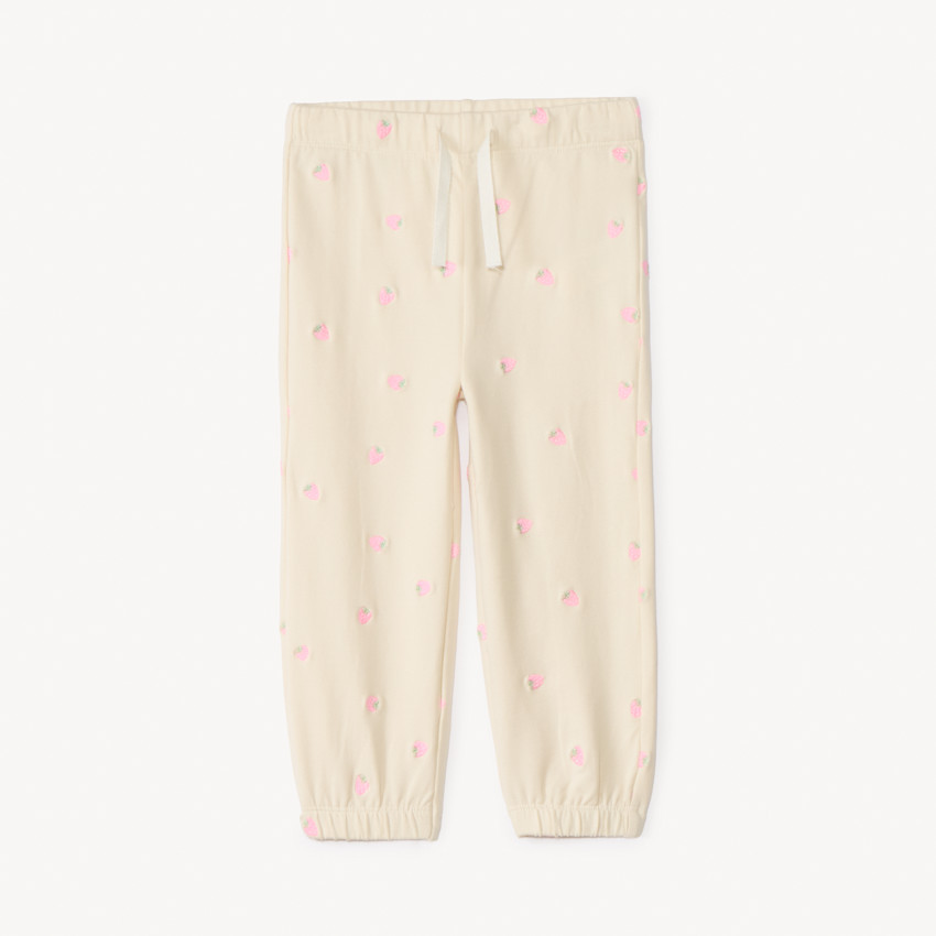 Pantalon de jogging en molleton broderie fantaisie pour bébé fille