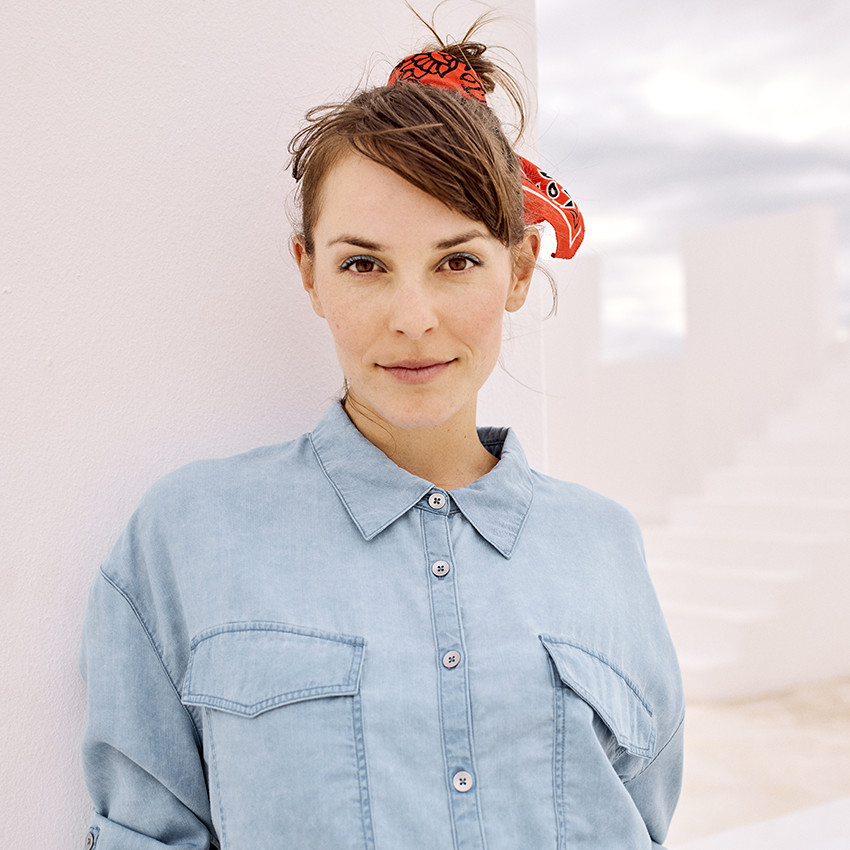 Chemise manches longues retroussables pour femme 