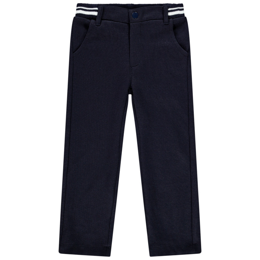 Pantalon droit en maille à taille rayée pour enfant garçon 