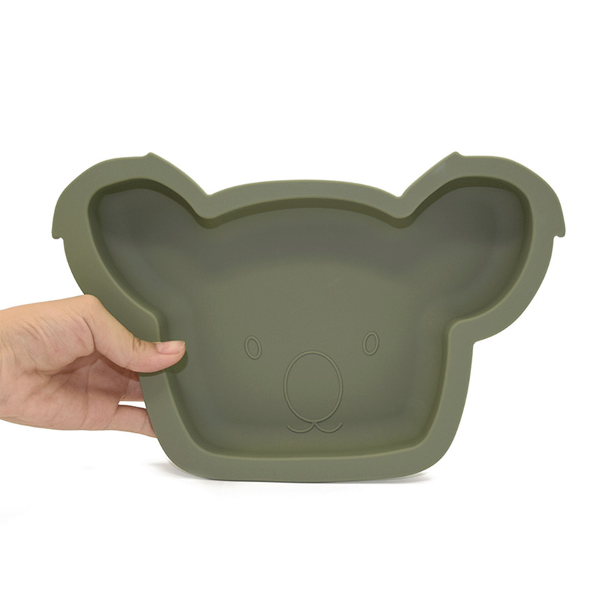 Assiette en silicone koala Olive Gray 