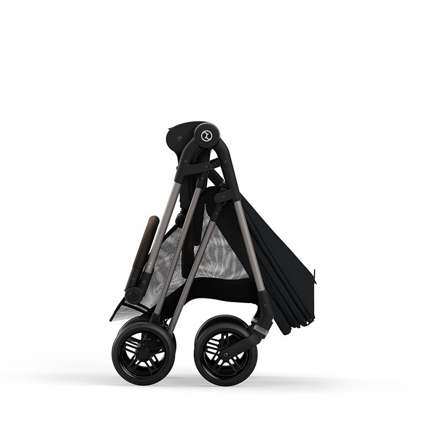 Poussette compacte légère Melio 4 taupe/magic black 