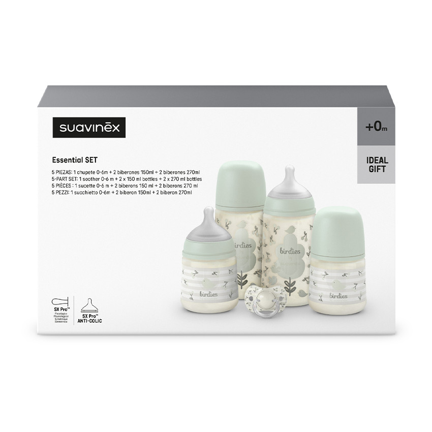 Coffret nouveau-né 5 pièces Birdies vert 