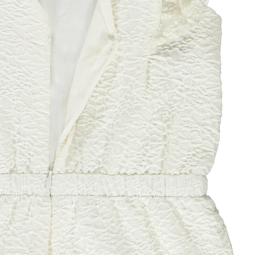 Combishort de cérémonie en jacquard texturé pour fille 