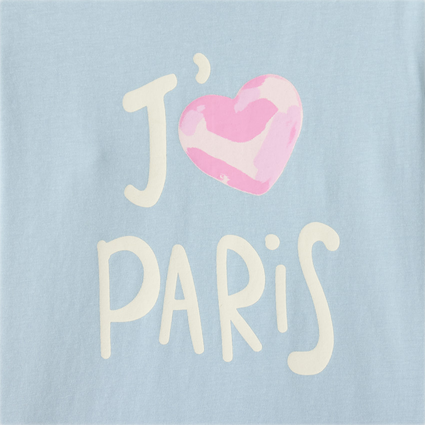 Lot de 5 t-shirts manches longues fille motifs fantaisie 