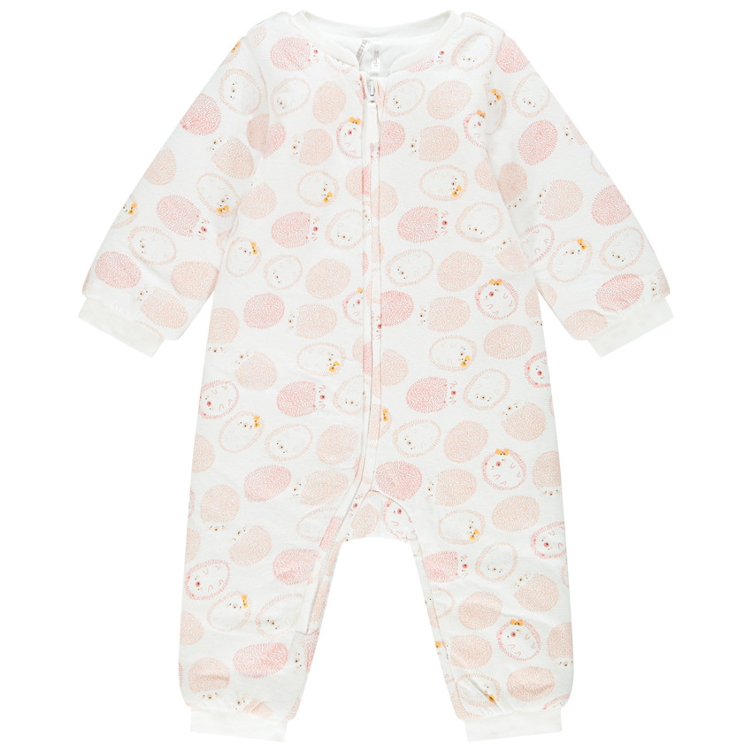 Combinaison longue zippée imprimée pour bébé fille 