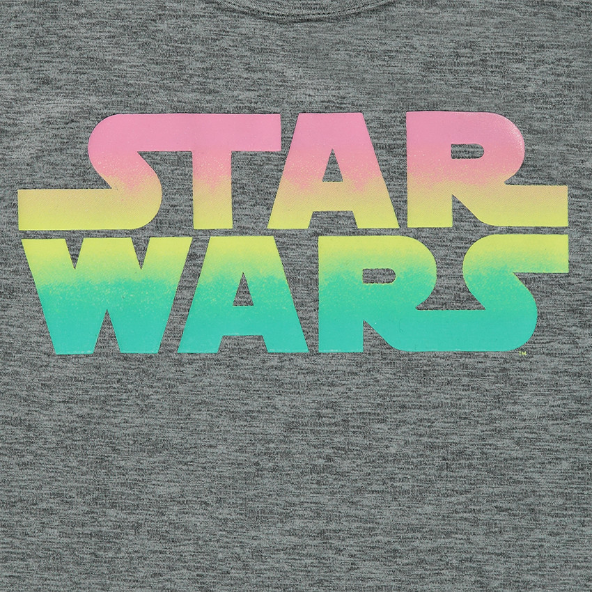 Tee-shirt manches courtes à nouer avec print Star Wars™ effet dégradé 