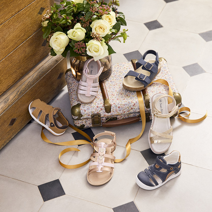 Sandales velcro à brides irisées fantaisie pour bébé fille 