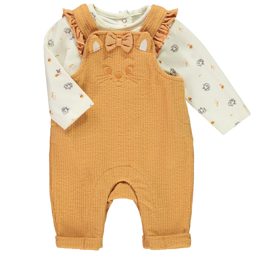 Ensemble 2 pièces avec salopette Marie Disney pour bébé fille 