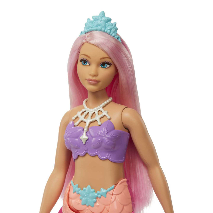 Poupée Barbie sirène Dreamtopia corail