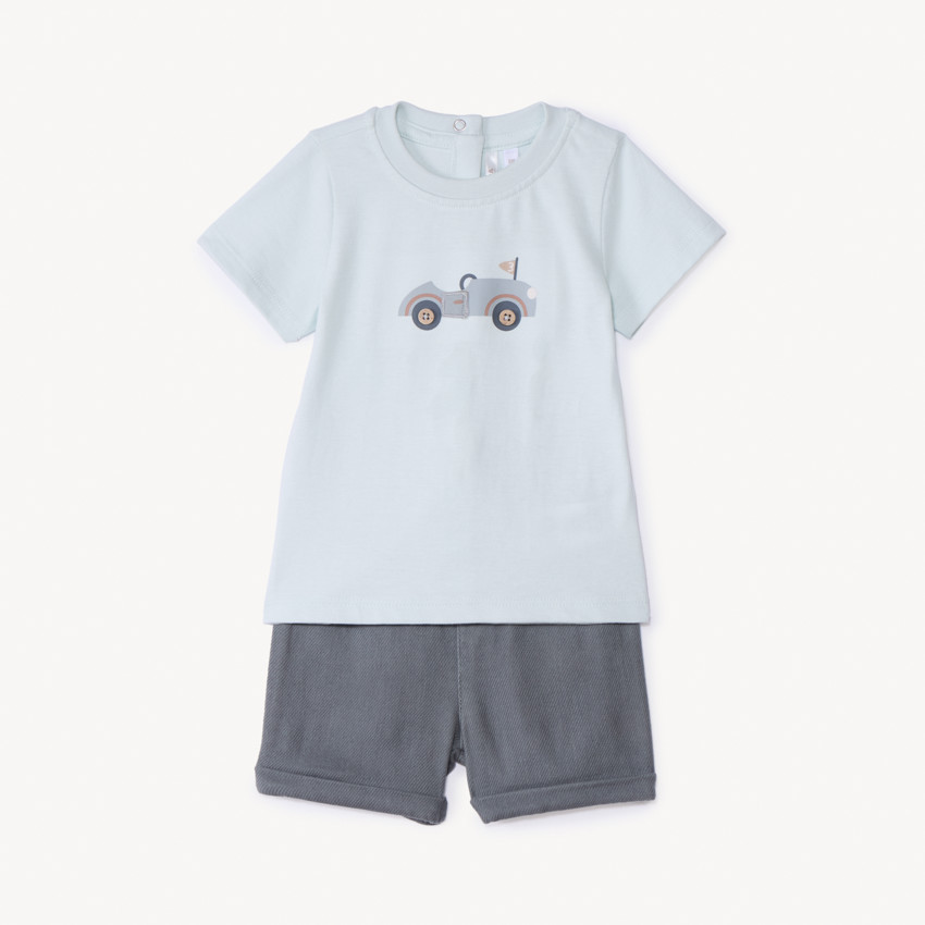 Ensemble 2 pièces avec bermuda pour bébé garçon 