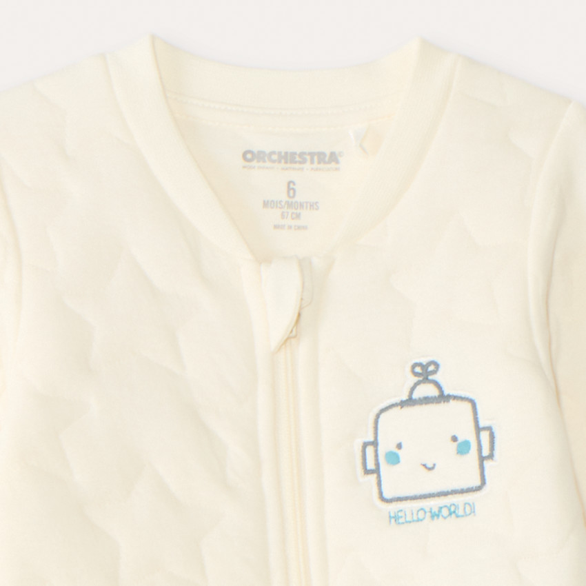 Dors-bien zippé bébé garçon matelassé motifs étoiles 