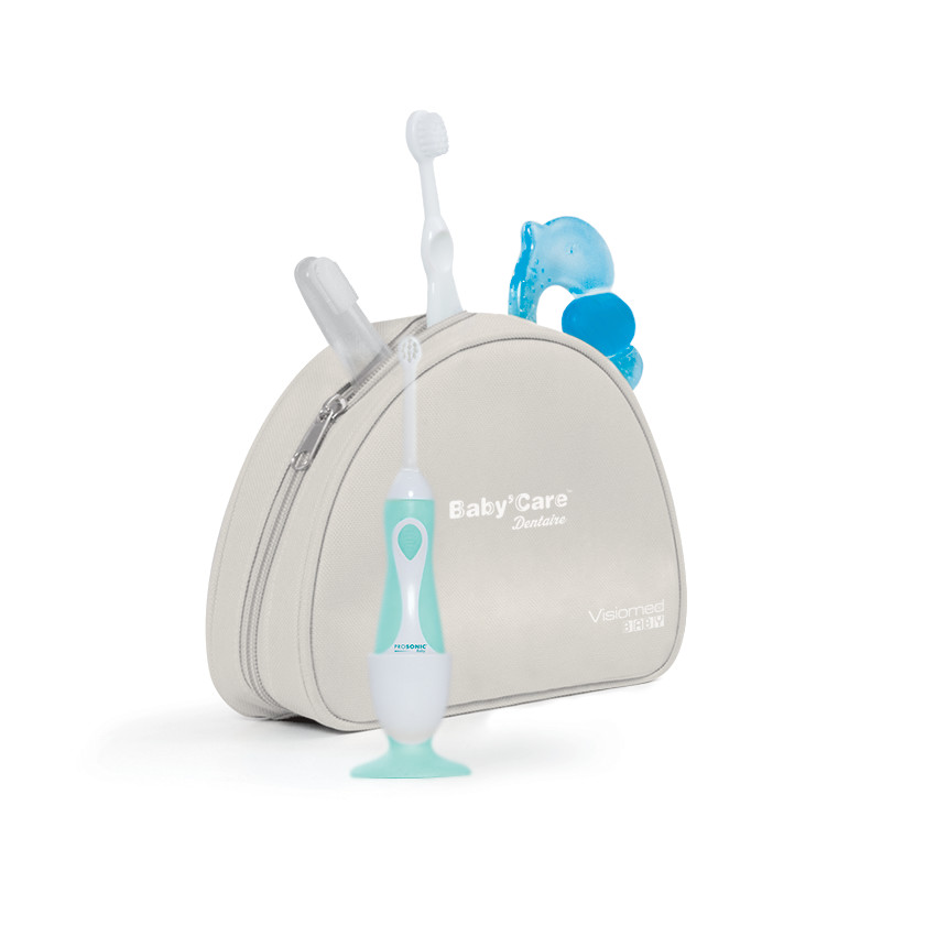 Trousse dentaire Baby Care 4 accessoires - Gris 