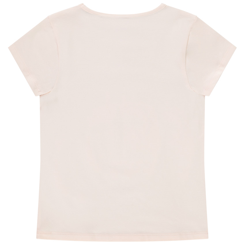 T-shirt manches courtes print pailleté capitale pour fille 