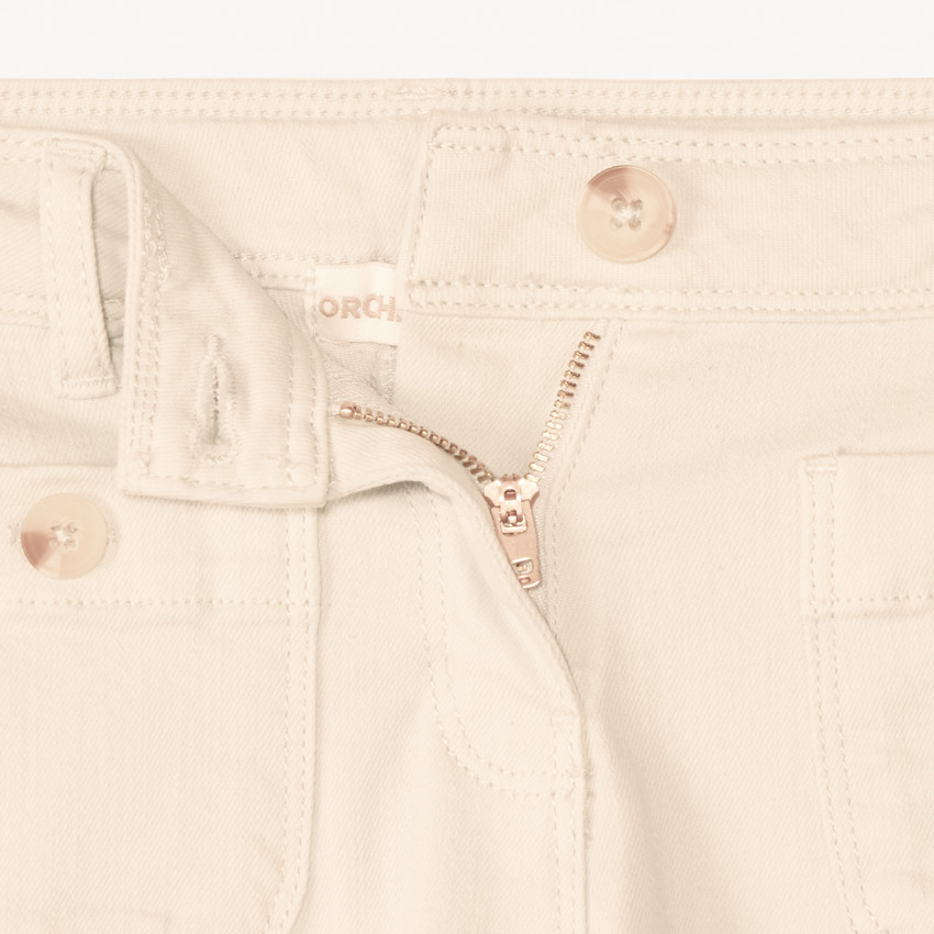 Jean large uni à boutons imitation corne pour fille 