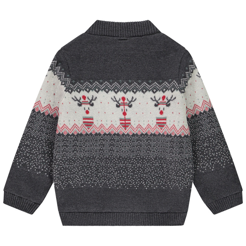 Gilet en tricot avec motif reine de Noël pour bébé garçon  