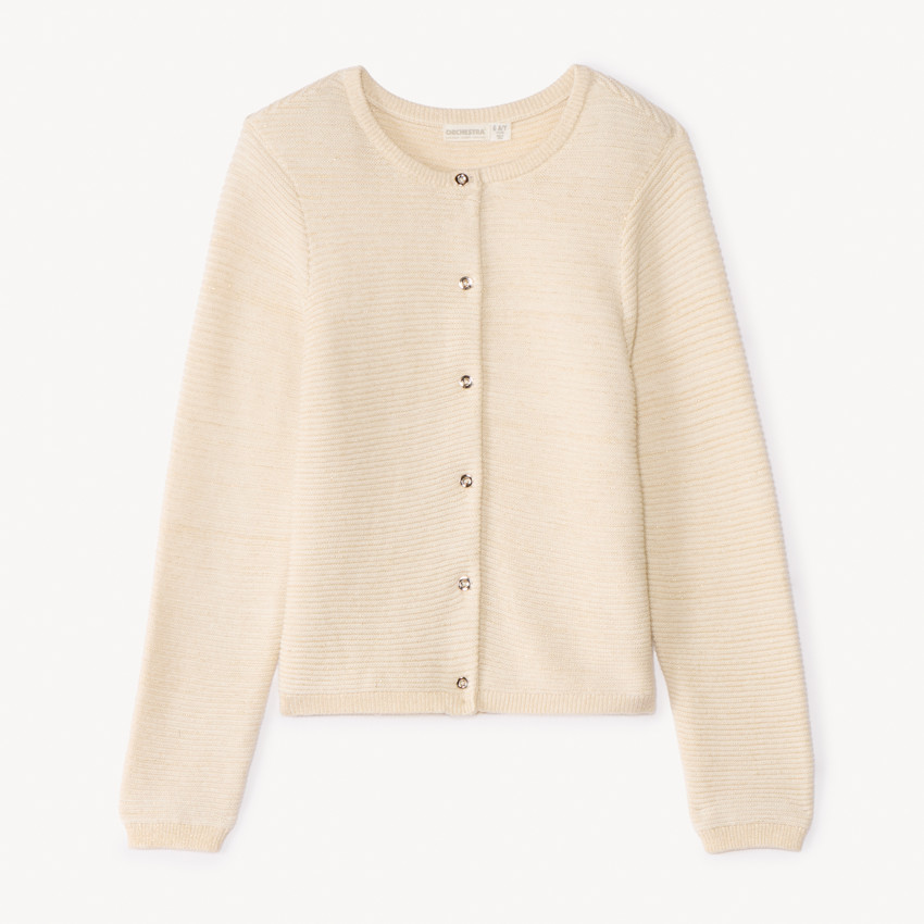 Gilet en tricot fantaisie avec lurex pour fille 