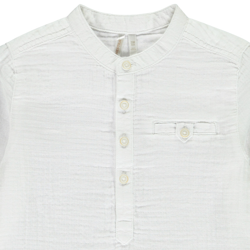 Chemise manches longues en double gaze pour bébé garçon 