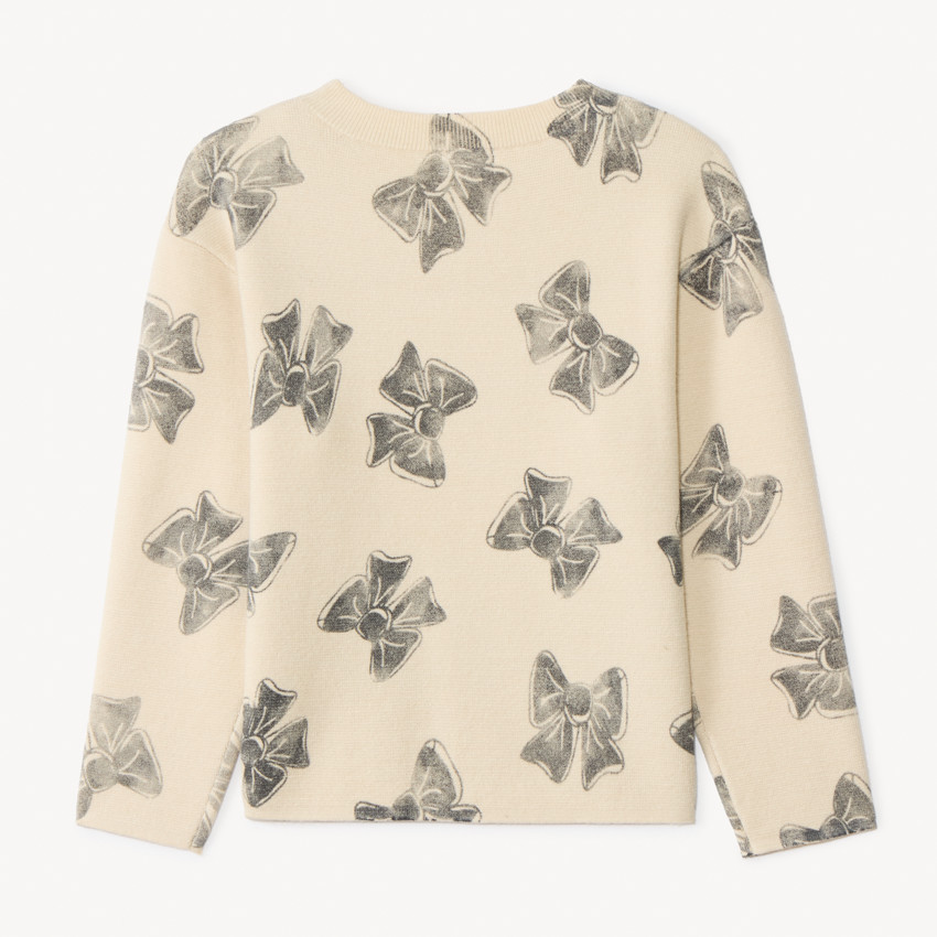 Sweat oversize en milano imprimé fantaisie pour fille 