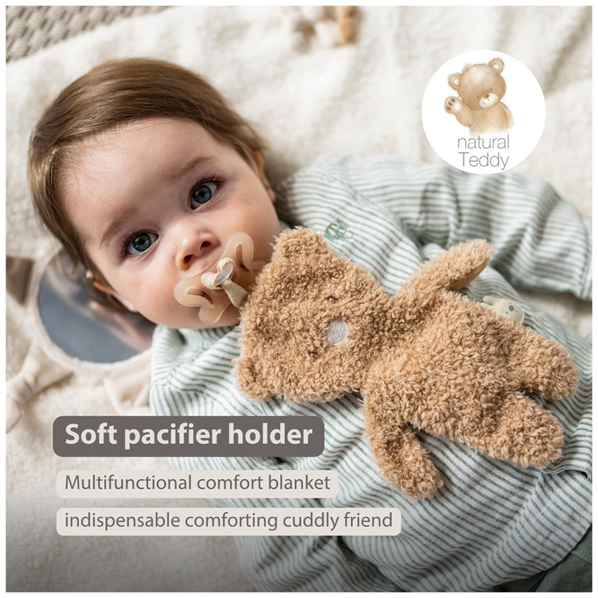 Attache sucette Doudou Ours Teddy Bouclette 