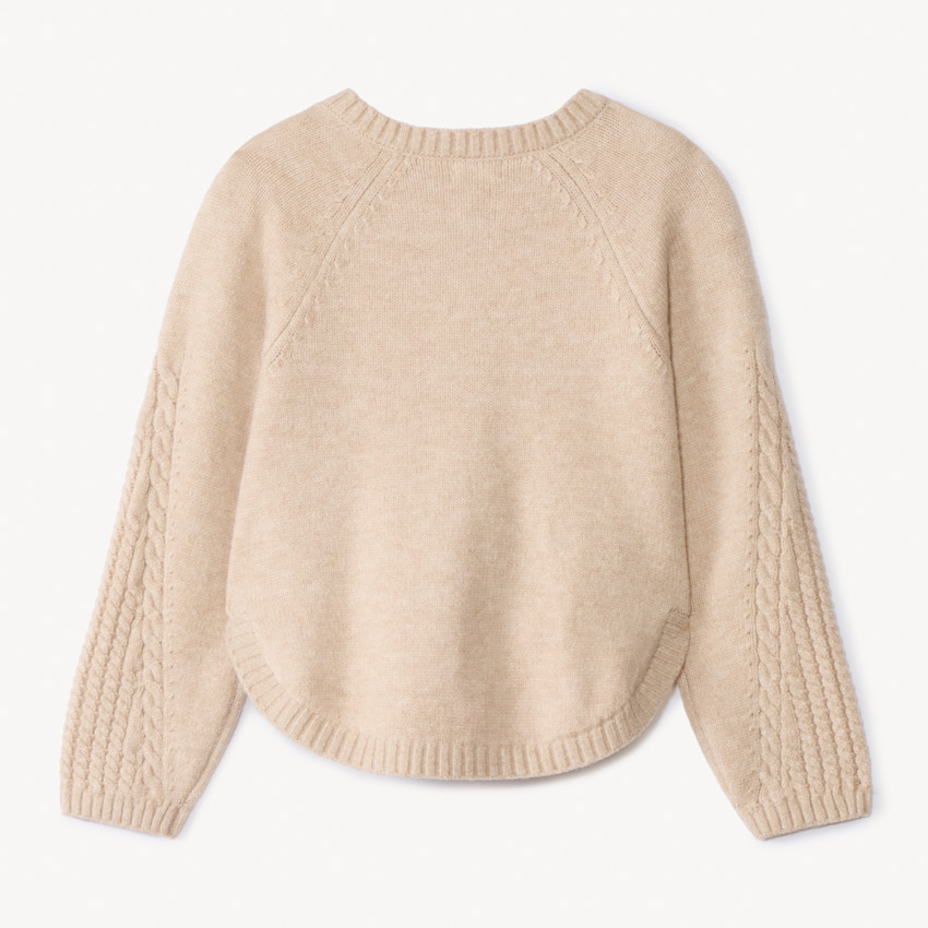 Gilet en tricot pressionné à nœuds pour fille 