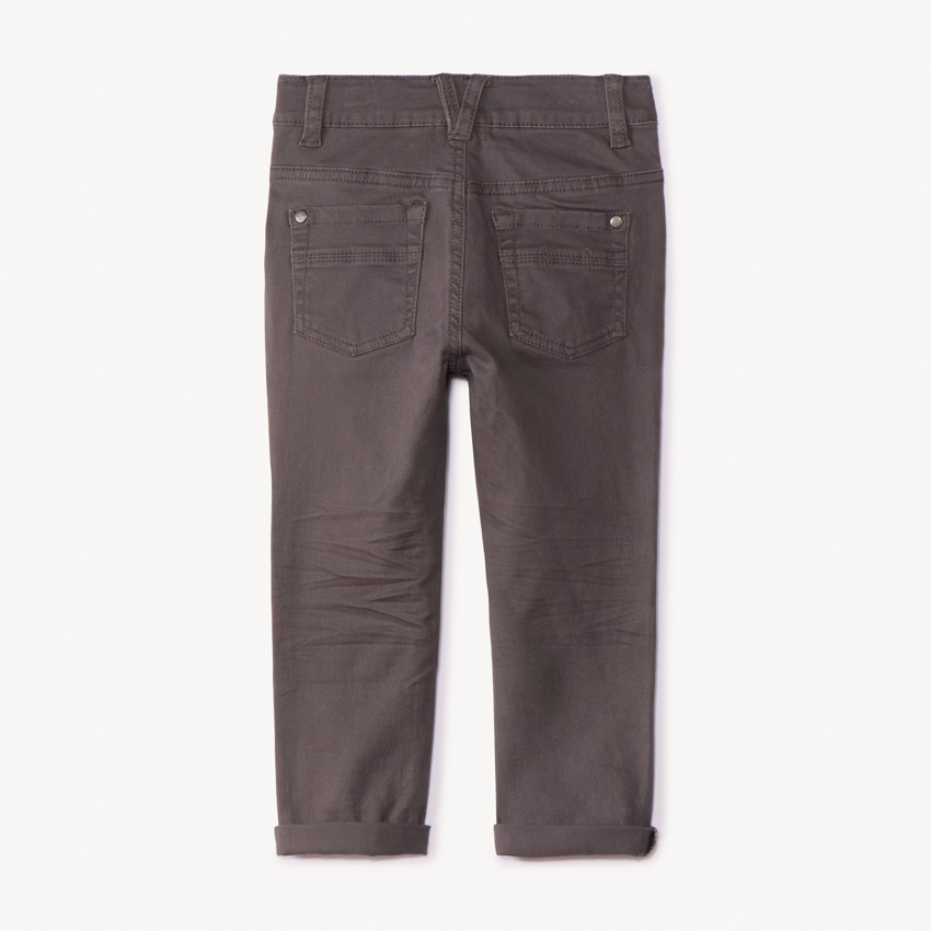 Pantalon slim en twill effet crinkle pour garçon 