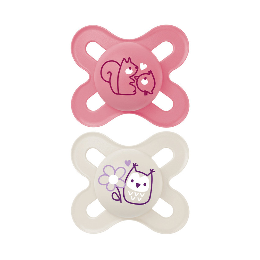 Lot de 2 sucettes silicone Original 0-2M (modèle aléatoire) 