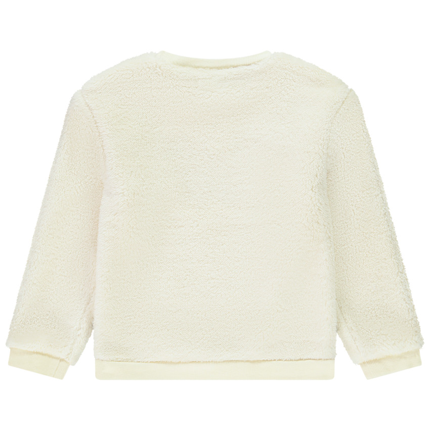 Sweat en sherpa patch papillon en sequins pour fille 