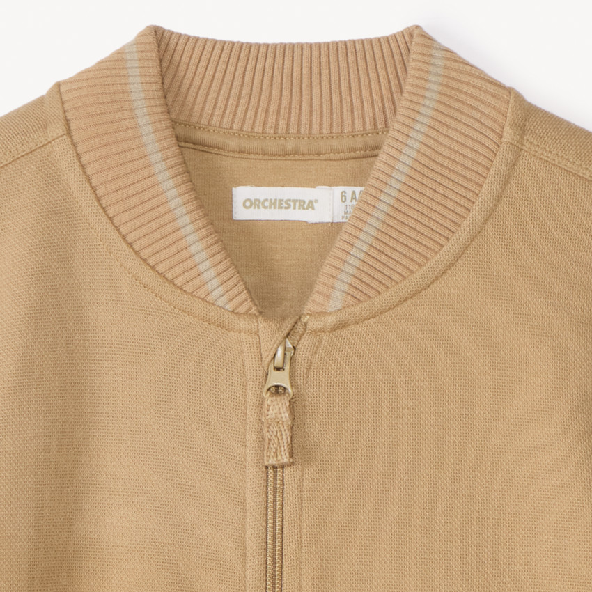 Gilet col teddy en piqué pour garçon 