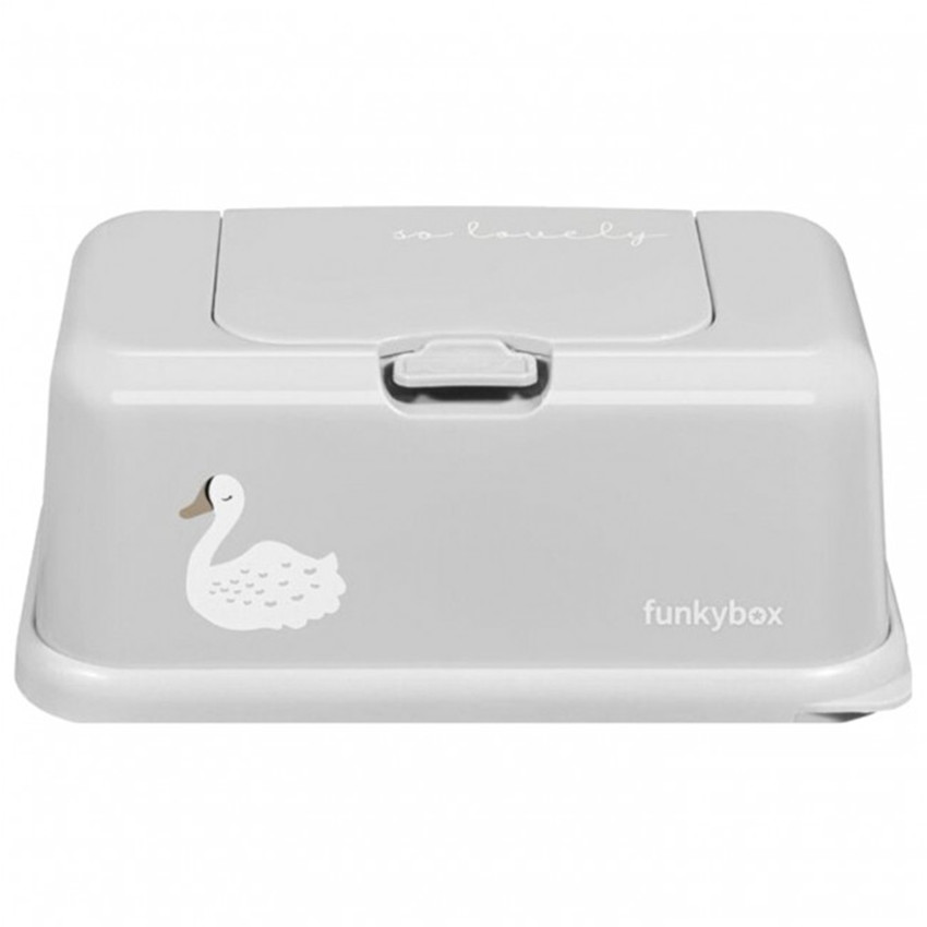 Boîte à lingettes FunkyBox - Gris/Cygne 