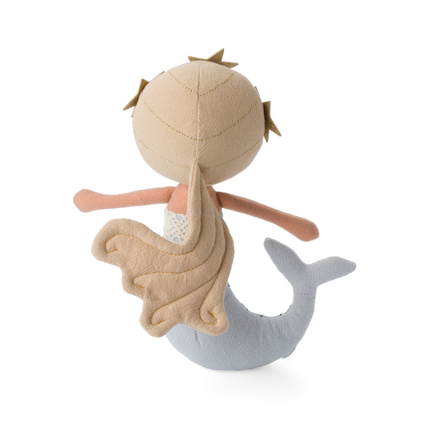 Peluche sirène blonde Pearl 22 cm 