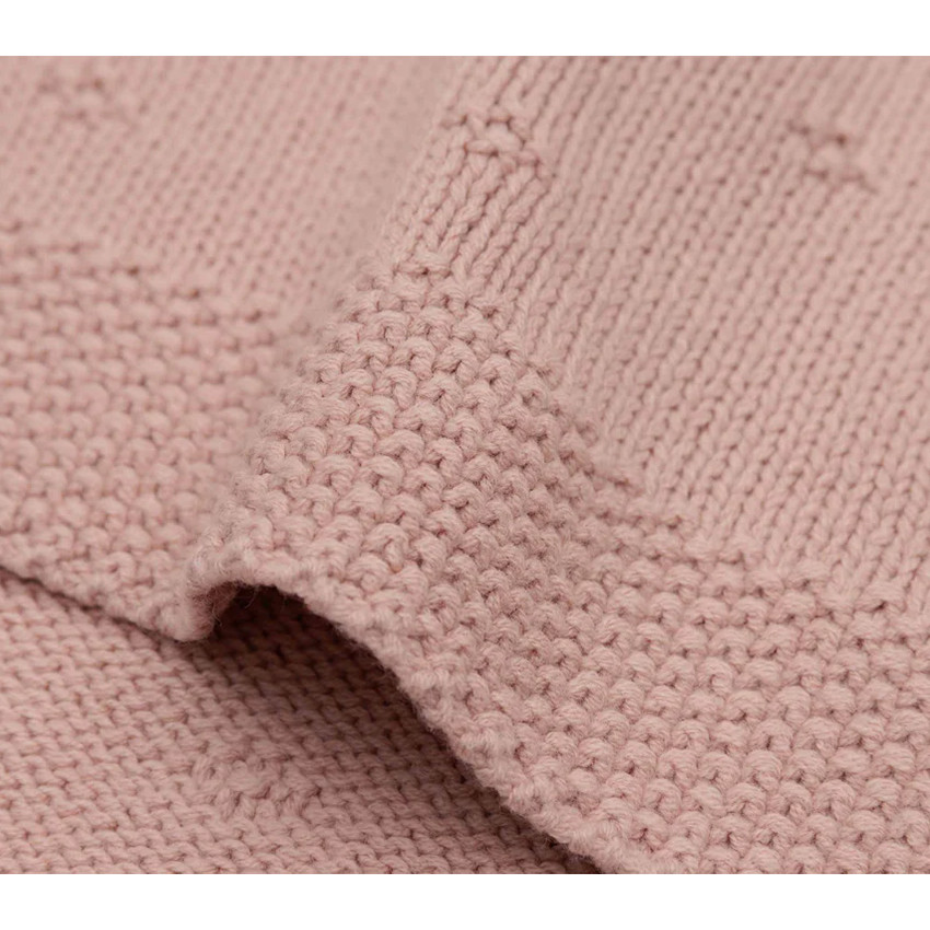 Couverture lit Cosy Knit 100x150 cm Wilde rose 
