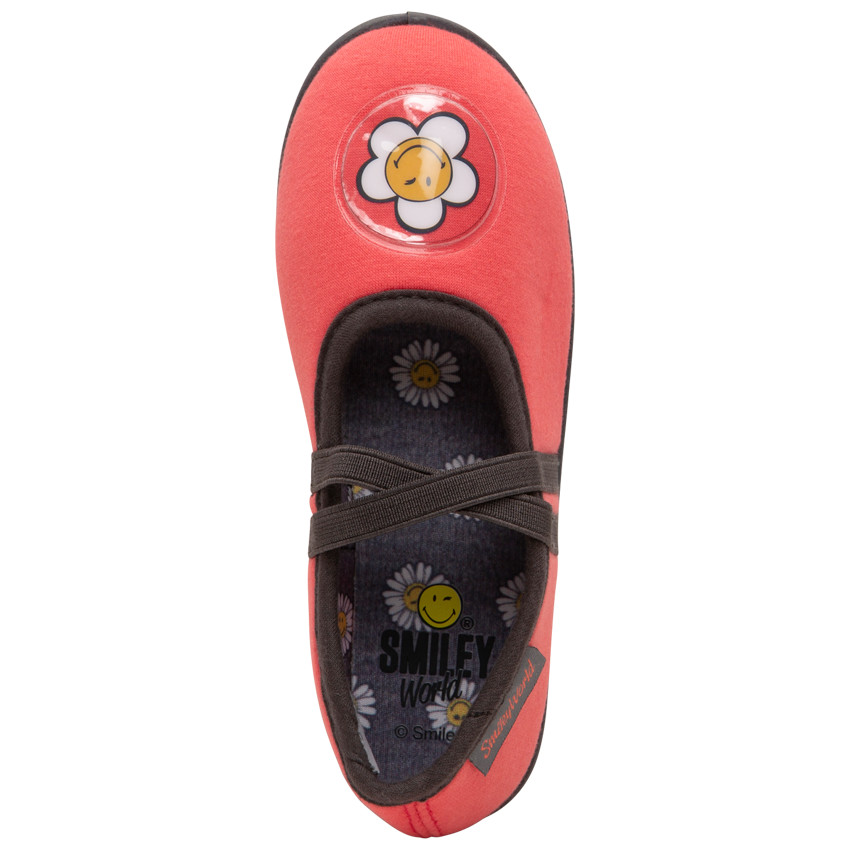 Chaussons babies bas patch SmileyWorld fleur 