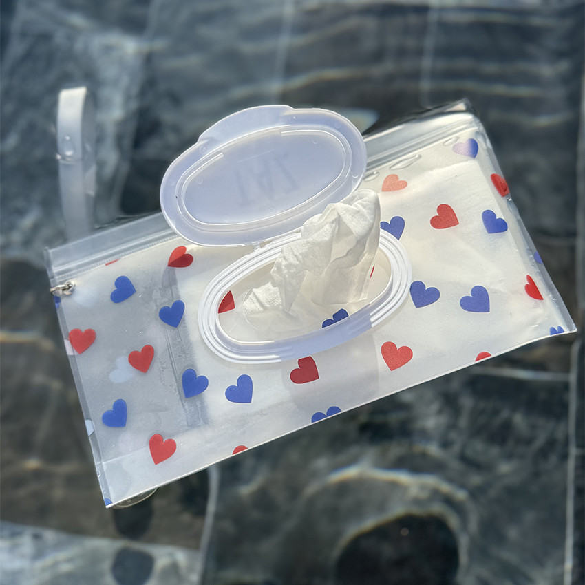 Pochette à lingettes hermétique Cœur 