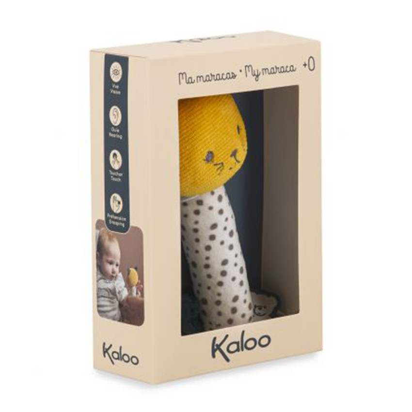 Stimuli hochet Ma maracas - Chat - Jaune (Kaloo) - Image 1