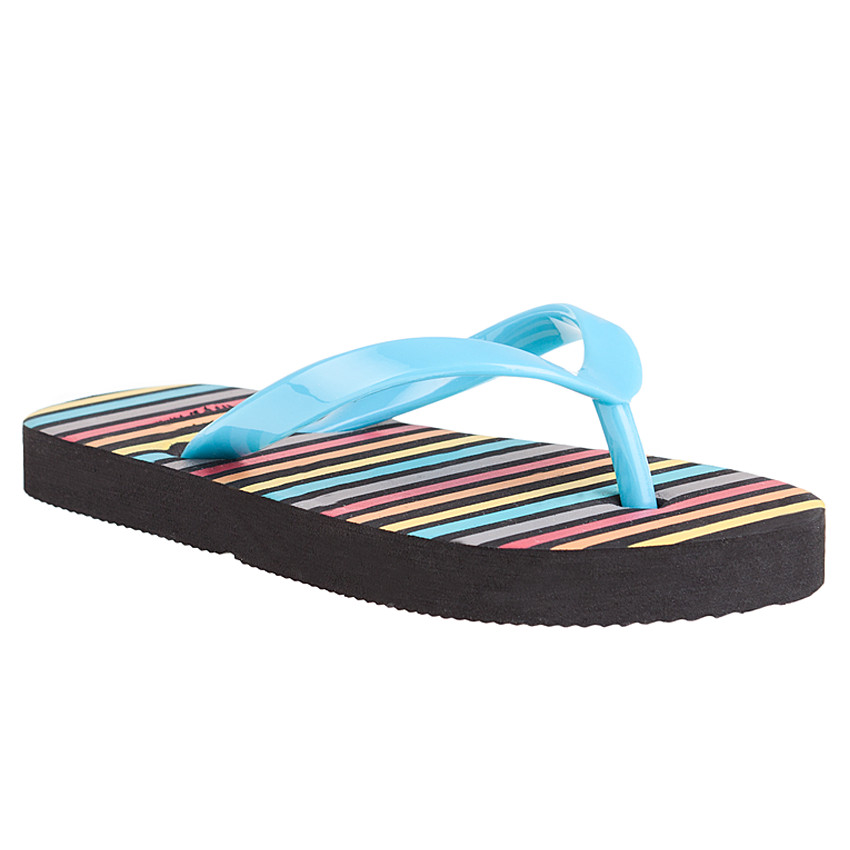 Tongs rayées avec bride contrastée du 24 au 27 