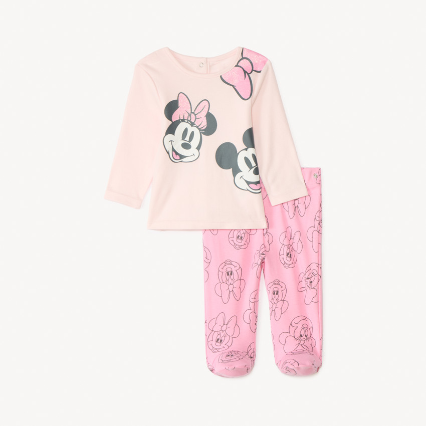 Set 2 pièces Minnie Disney pour bébé fille avec finitions différentes selon l’âge