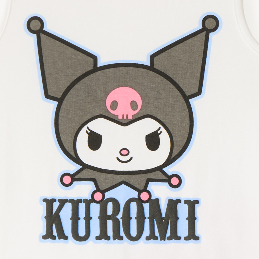 Set 2 pièces de pyjama court débardeur + short Kuromi Hello Kitty pour fille 