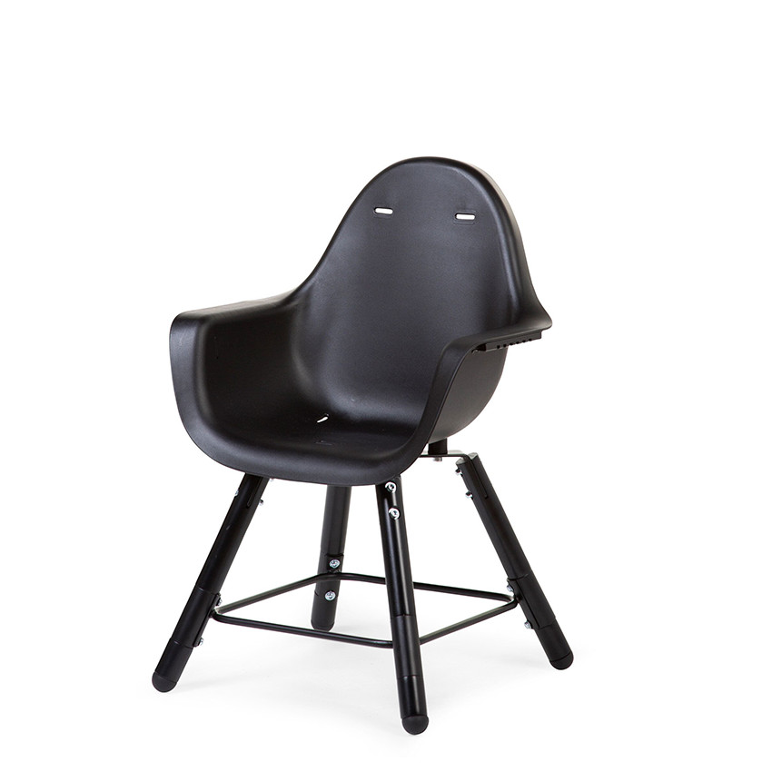 Chaise haute évolutive avec arceau Evolu 2 noir 