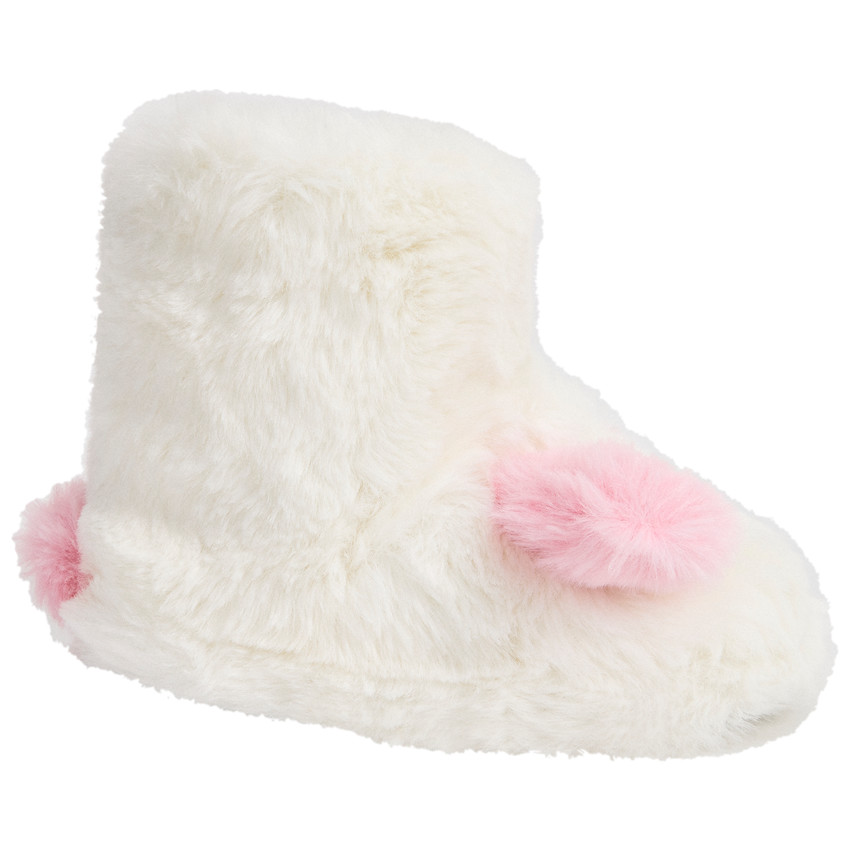 Chaussons bottes à fausse fourrure chien pour bébé fille 