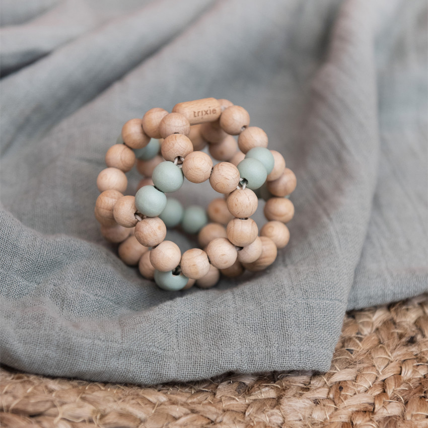 Balle de préhension en bois - Menthe 