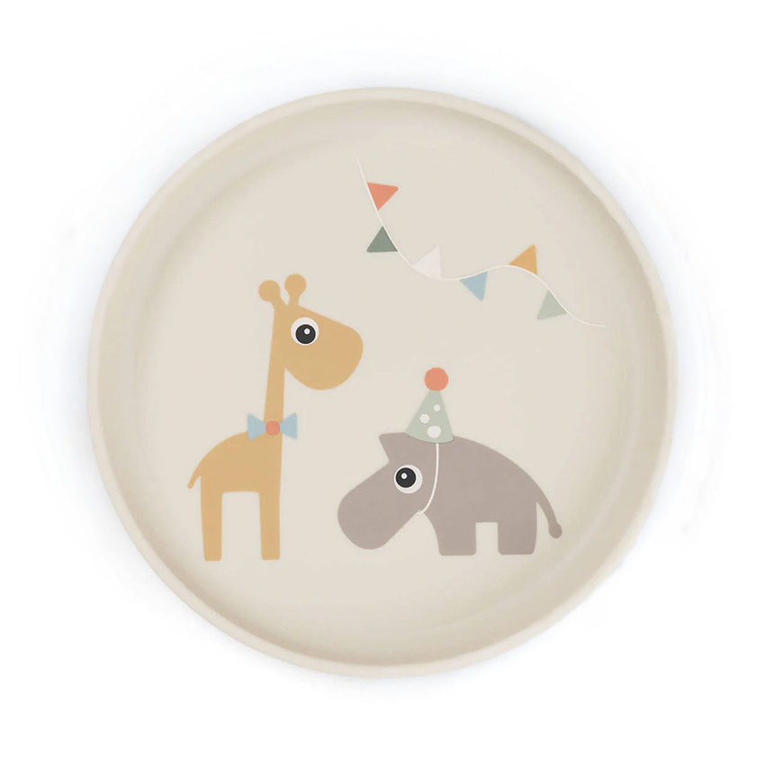 Assiette pour bébé Foodie Celebration sable 